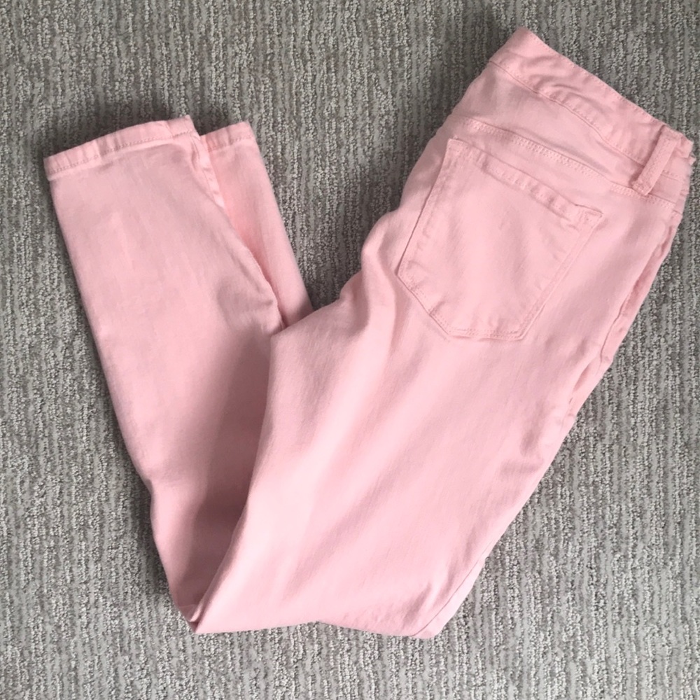 Nine West gramercy skinny ankle pink denim